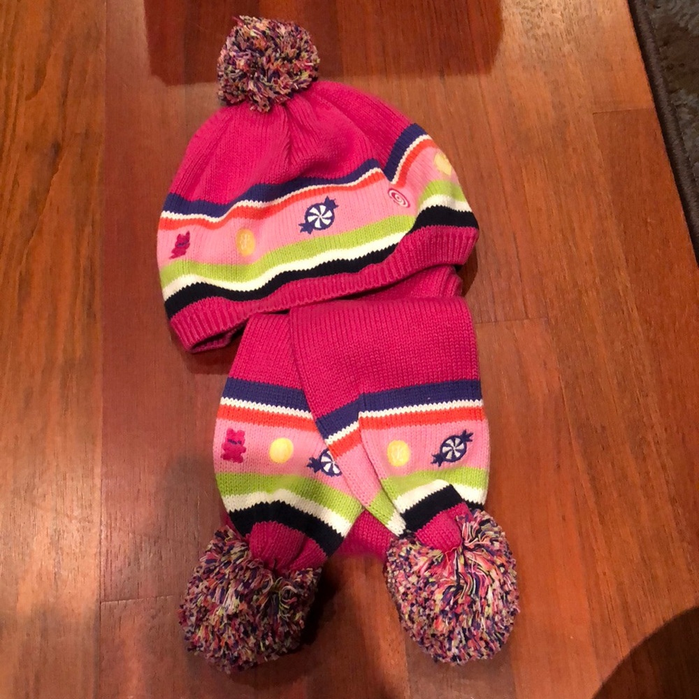 Girls 8&up Gymboree Hat and Scarf Set with Pom Pom